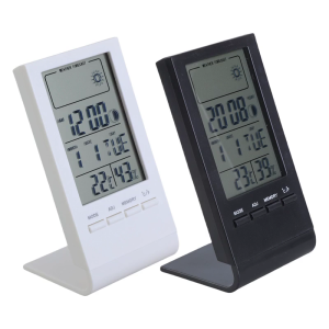 Digital Temperature Humidity Measurement Meter Gauge for Home Baby Room Thermometers Hygrometer with Time Alarm Clock