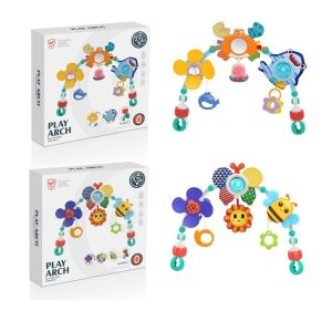 ADDO Arch Crib Bedbell Toy Colorful Foldable Bed Clip Hanging Toys High Quality Multi-purpose Stroller Toy