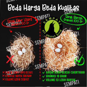 SEMPATI Serat Nanas Sarang Burung Alas Glodok Tempat Bertelur Telur Lovebird Kenari Serat Serabut Susuh Sabut Nanas Aren Kelapa