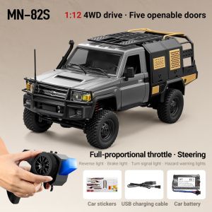 2.4G 1:12 Full Scale Pickup Truck 4WD Climbing Car RC Car Remote Control Toy with Led Light Boy toys