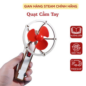 Mô Hình Quạt Cầm Tay Chạy Bằng Motor Chạy Bằng Pin Đồ Chơi Lắp Ráp DIY Sáng tạo STEM