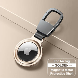 For AirTag Case with Keychain Air Tag Holder Metal Bumper Sleeve Antilost Device AirTag Key Ring Cases Tags Chain GPS Item Finders Accessories-152c4c8b