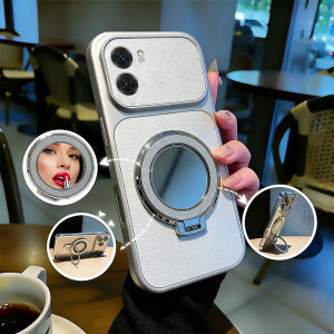 PBZZ Case for OPPO a6x A6 PRO 4g A6t a6S A6c PRO A6 5g phone casing Softcase Silicone shockproof Cover new design aesthetic cute purple Makeup mirror with holder for girls KNHZJ2