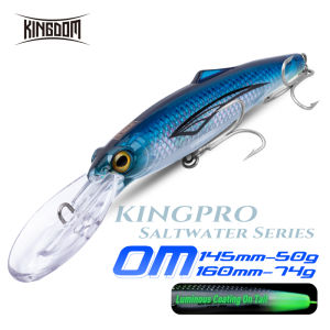 Kingdom Kingpro Minnow Saltwater Wobbler Fishing Hook Tackle Fishing Lure for fishing salt water 145mm/50g 160mm-74g baits Artificial Hard Trolling Lure