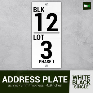 Address Plate • Acrylic • 3mm