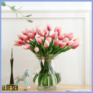 bluesea Artificial Tulip Flowers False Bouquet Real Touch Home Wedding Party Decor
