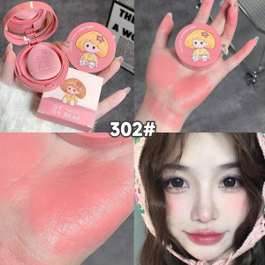 Air Cushion Blush Moisturizing Whitening Rouge with Puff Mini Mirror Contouring Blush Face Makeup