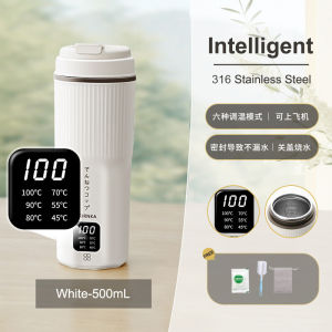 Japan Sdrnka Electric Kettle with Handle 220V Voltage Portable Electric Heating Bottle 500ml Automatic Kettle 304 Stainless Steel Heat Preservation Boiling Water Cup