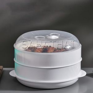 Sahathai กล่องอุ่นอาหาร ขนาด 1 ชั้น ที่นึ่งกับไมโครเวฟ