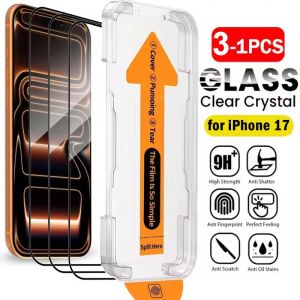Dust Free Easy Installation Screen Protector For iPhone 17 Pro Max HD Tempered Glass Anti-Scratch Protective Film