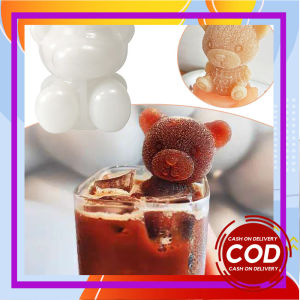 Cetakan Es Batu Beruang Bahan Silikon - Cetakan Silikon Serbaguna Cetakan Es Krim Es Batu Coklat Model Beruang