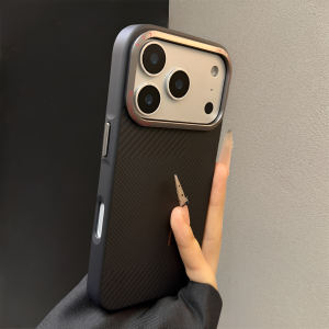 Luxury Color Camera Lens Protective Case for iPhone 17 16 Pro Max  Charging Carbon Fiber Texture Matte Back Cover Coques