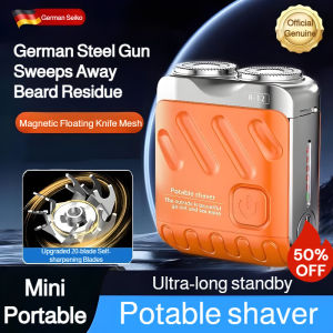 Rotating Dual Ring Electric Shaver/Portable Mens Travel Shaver/Auto Cleaning/4 Colors Available/Waterproof Design/For Adults & Travelers