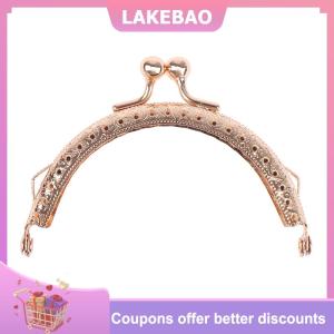 【LAKEBAO】 Khung kim loại tròn 8.5cm Ví cầm tay Túi cầm tay Túi xách khóa cài kim khí