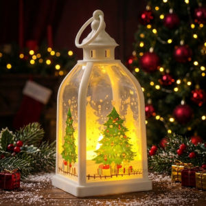 Portable Luminous Wind Lantern Night Light - Christmas Decor Party Gift Candle Props