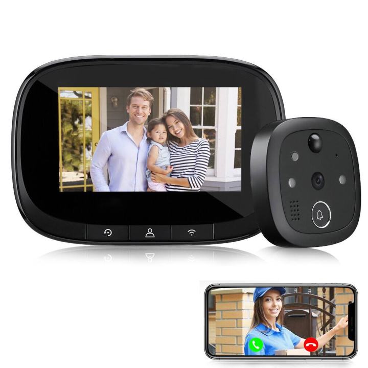 Digital Door Viewer Wireless Peephole Camera, Smart Video Doorbell with 4.3 inch Screen