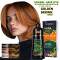 AUGEAS 500ml Original Hair Dye Shampoo C2 Drak Brown Hair Color Organic Women & Men FDA approved. 