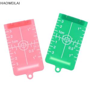 [HAOWEILAI] แผ่นเลเซอร์วัดระดับเลเซอร์แนวตั้ง แนวนอนการ์ดวัดระยะลำแสงสีแดง เขียวแม่เหล็กนิ้ว ซม. อุปกรณ์เสริมเครื่องมือ