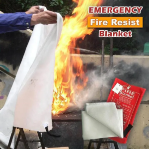 Fire Blanket for Fire Escape Fiber Glass for Home Reusable Fire Blanket Survival Fire Extinguisher Blanket for Houses Kitchens Restaurants [ Be Prepared Just in Case ] 1m x 1m