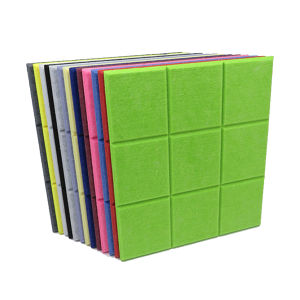 BEIYIN 12Pack Acoustic Dampening Panels 12"X12"X0.35"in Sound Proof Padding Bevled Edge Studio Acoustic Panel Sound Absorption Tiles Wall Decoration for Home Office