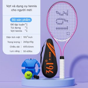 Bộ Vợt Tennis 361 Dụng Cụ Tập Tennis Tại Nhà Kèm Bóng Dây Đàn Hồi Và Đế Tập Tennis Cho Người Mới