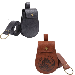 2 mảnh bắt mắt ví đeo hông thiết lập đai có thể tháo rời tương thích Pouch cho larp phụ kiện trang phục