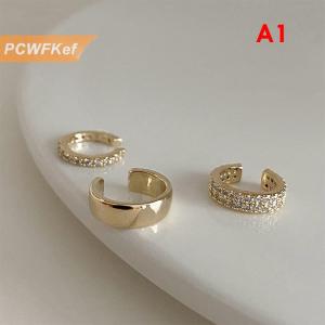 【PCWFKef】 ต่างหูเซอร์คอนคลิปหนีบน่ารักสำหรับผู้หญิงต่างหูแบบห่วงคล้องหูแบบไม่เจาะหูกระดูกอ่อนปลอมสำหรับเครื่องประดับแฟชั่น