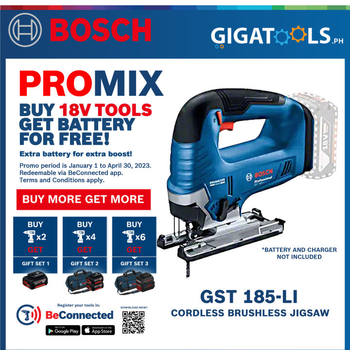 Bosch GST 185LI Cordless Brushless Jigsaw ( GST 185 ) ( BATTERY AND CHARGER NOT INCLUDED