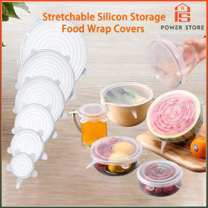 Food Cover Reusable Food Storage Lids Stretchable Silicon Storage Lids Covers Food Wrap Covers Silicone Stretch Lids 6Pcs Durable Silicone Bowl Covers