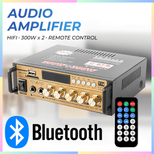 FAST DELIVERY Amplifier Bluetooth Full Bass Subwoofer Audio HiFi 300Wx2 Remote Control