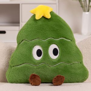 YERZ Soft Christmas Tree Plush Pillow Cartoon Cute Plush Pillow Garland House Decorative Christmas Cushion Christmas