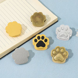 WOODP Zinc Alloy Cat Paw Clip Creative Cute Bill Note Storage Clip Letter File Clamps Bronze Book Page Marking Clip Office School Supplies