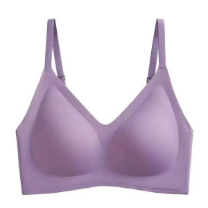 YOLO แหวนไร้โลหะชุดชั้นในยางไร้รอยต่อช่วยชุดสำหรับหน้าอกเล็กป้องกันการหย่อนคล้อยกีฬาหลังสวยยกทรงตัวบางฤดูร้อน