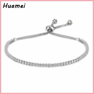 Kristal Mikro Bertatahkan Zircon Gelang Wanita Sederhana Dan Bisa Disesuaikan Gelang Mode Tangan