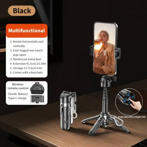 SG SELLER🔥P15 Mini Selfie Stick Tripod Stabilizer 3In1 Portable Telescopic multifunction Selfie Stick with Remote