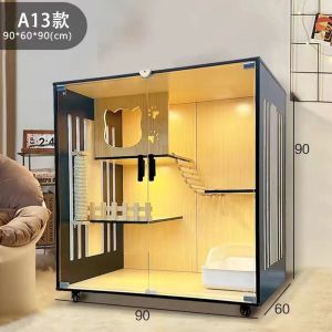 *FREE INSTALLATION*Luxury Cat Cage - Pet Display Cabinet for Home/Shop (Wheeled & Easy Clean)