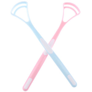 [Eqrbtl] 2 cái lưỡi sạch hơn scraper lưỡi scraper cho trẻ em nhẹ nhàng vi khuẩn sạch bộ