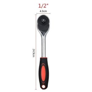 Socket Wrench Otomatis Ratchet Wrench Gagang Ratchet Mata Kunci Shock Stang Sok Socket Ratchet Chrome Vanadium Cr-V