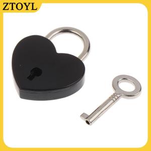 ZTOYL Ổ khóa hình trái tim ổ khóa kim loại hành lý có khóa cho hộp trang sức sổ nhật ký