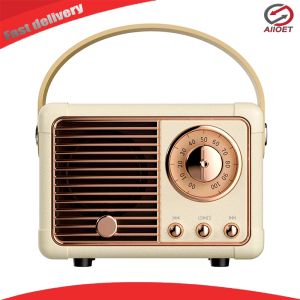 【Alloet】 Vintage HM11 Bluetooth Portable Speaker Compact Stereo Wireless Music Device with Rich Sound and Stylish Design