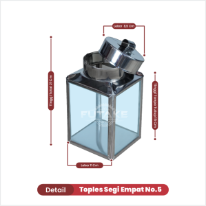 FUTAKE - Toples Kerupuk Stainless Segiempat All Varian Toples Jadul Anti Karat Serbaguna