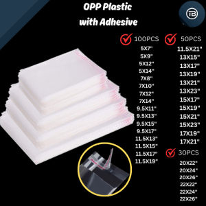 100pcs OPP With Adhesive Clear Plastic Poly Bag (Packaging for Mask Cards Liptints Stickers etc)