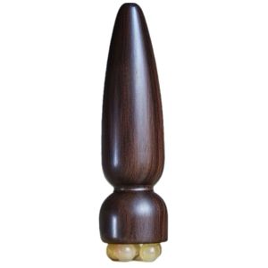 OPBWQH Reduce Puffiness Sandalwood Lotus pod Massager Five Beads Design Face Lifting and Tightening Guasha Face Massager Tool Comfortable Traditional Therapy Eye Massage Stick Head Relaxation