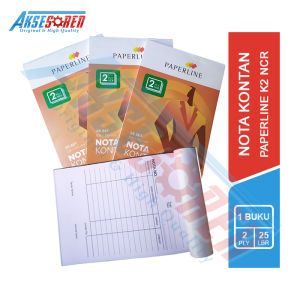 Nota Kontan 2 Ply Paperline [PPL-NK-K2-NCR/1 Buku] / Kertas Nota Pembelian K2 / Buku Nota Barang Belanjaan / Struk Total Harga