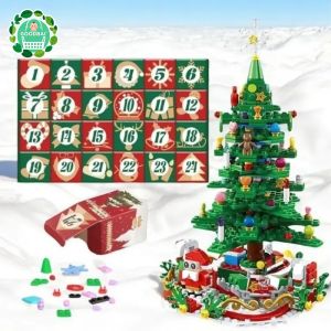 Christmas Tree Building Blocks Blind Box Diy Mini Set Surprise Collectible Home Decor Gift For Family