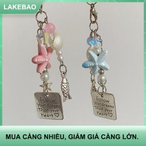 【LAKEBAO】 Mùa Hè Sao Biển Cá Chuỗi Điện Thoại Y2K Ngọt Ngào Đính Cườm Điện Thoại Di Động Dây Buộc Keychain Nữ Tính Dễ Thương Ins Điện Thoại Quyến Rũ Mặt Dây Chuyền