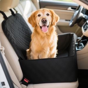 PLLEWY Portable Pet Carrier Basket Non-Slip Waterproof Cat Basket Seat Travel Scratch Proof Dog Auto Seat for Dogs Cats