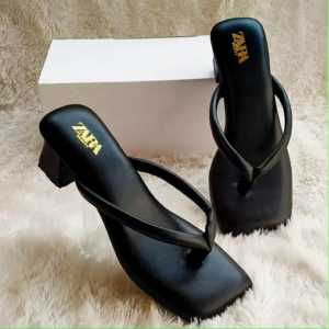 Sandal Heels Jepit Basic Wanita Premium Terbaru/Sandal Heels Wanita