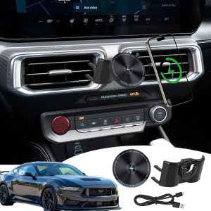 for Ford Mustang Phone Mount 2025 2026 15W Magnetic Fast Wireless Charger for Ford Mustang 2024-present
