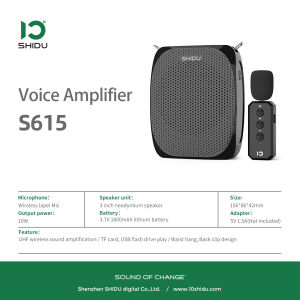 SHIDU S615 Wireless Voice Amplifier Lapel for Teachers ลำโพงช่วยสอน shidu ลำโพงสอนพกพา ไมค์ช่วยสอน ไมค์ช่วยสอน ลำโพงพกพา โทรโข่ง ไมค์ช่วยสอน เครื่องขยายเสียง ไมค์ไกด์
